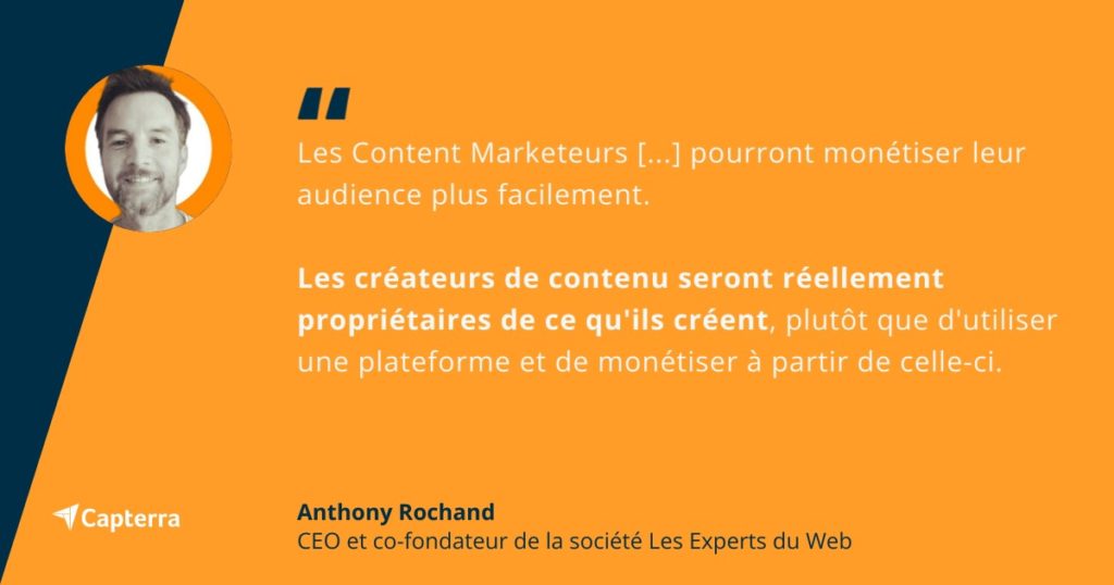 Les professionnels du marketing de contenu pourront monétiser leur audience plus facilement.